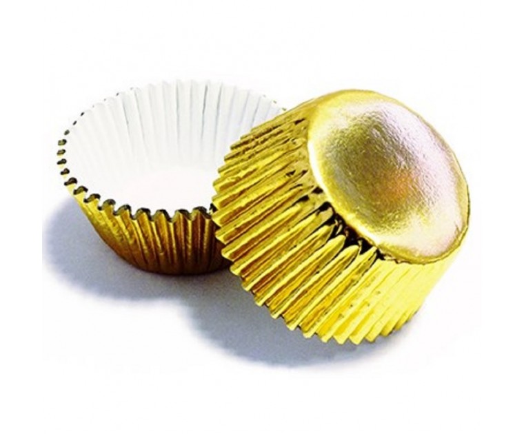 45 Mini Forminhas/ Invólucro Dourado Foil PME