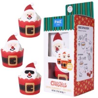 Kit de decoração de 6 cupcakes de Natal