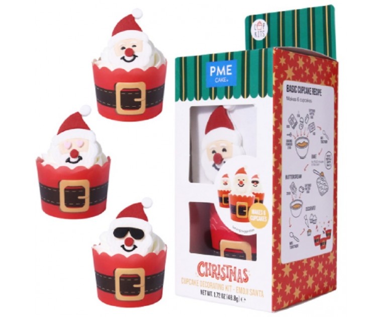 Kit de decoração de 6 cupcakes de Natal