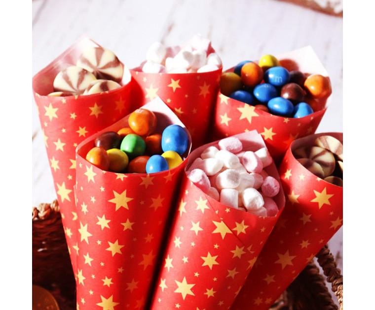 Folhas Papel Manteiga Estrelas Caixas Bênto Cakes