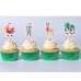 24 Toppers para cupcakes Pai Natal e os Amigos