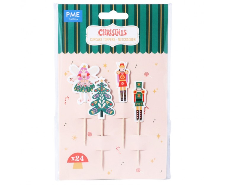 24 Toppers para cupcakes Nutcracker