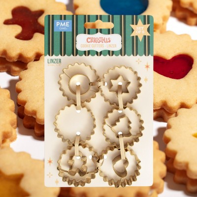 Conj. 6 Cortadores  Bolachas de Natal Linzer 