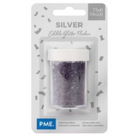 Flocos Glitter Comestível Prata