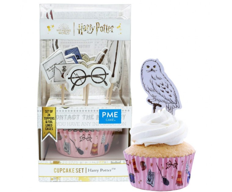 24 Formas Cup Cakes e Picks Harry Potter