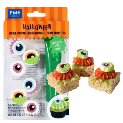 Kit Decoração de Cup Cakes Halloween Monstros de Slime