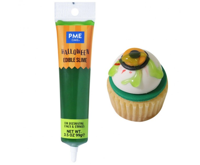 Gel Comestível Verde para Decoração Bolos de Halloween