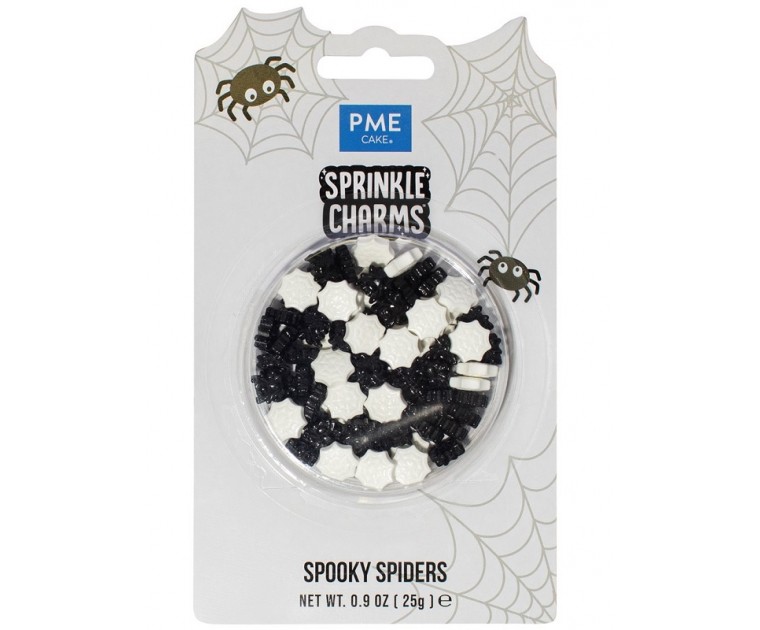 Confetis Teias Aranha Brancas e Pretas