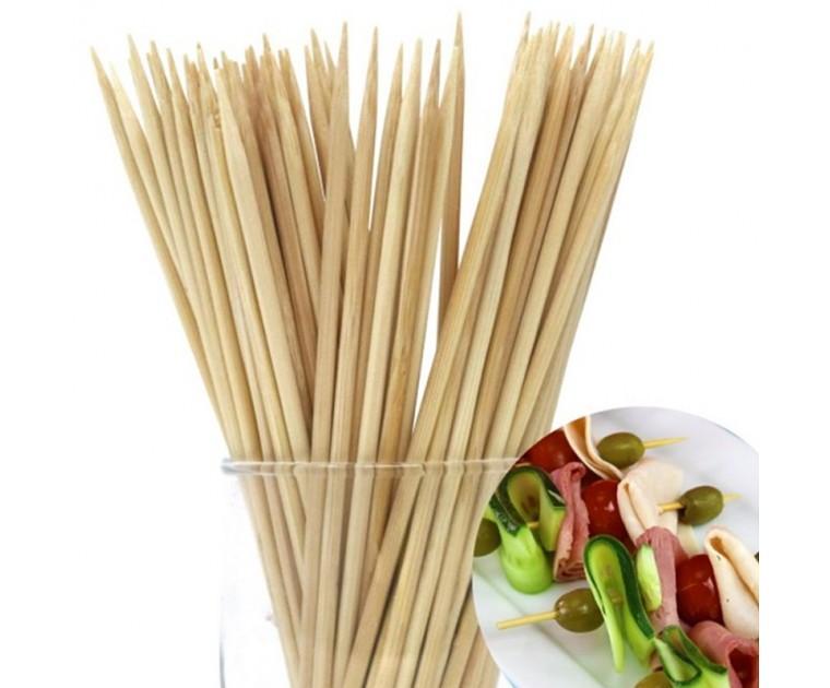 Pack 100 Espetos Bamboo 15 cms