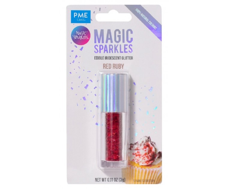 Glitter Iridescente Comestível Red Rubi