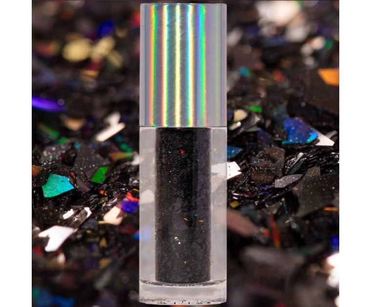 Glitter Iridescente Comestível – Preto (3g)