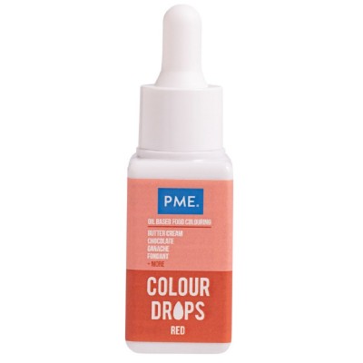 Gotas Corante Vermelho - Corante Alimentar à Base de Óleo (20ml)