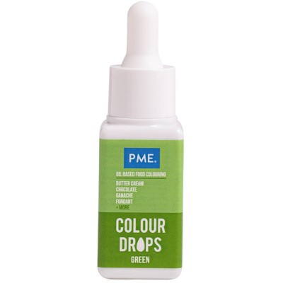 Gotas Corante Verde - Corante Alimentar à Base de Óleo (20ml)