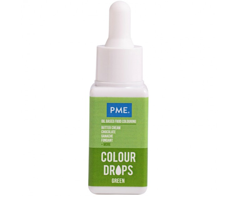 Gotas Corante Verde - Corante Alimentar à Base de Óleo (20ml)