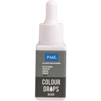 Gotas Corante Preto - Corante Alimentar à Base de Óleo (20ml)