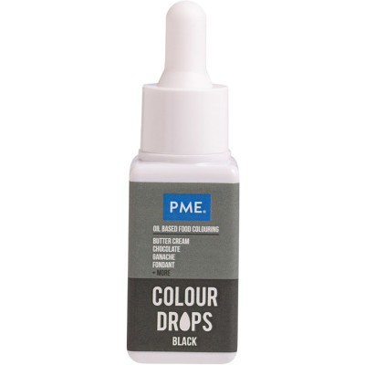 Gotas Corante Preto - Corante Alimentar à Base de Óleo (20ml)