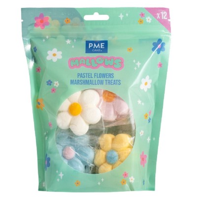 Doces de Marshmallow Flores Pastel