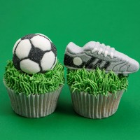 Decoração Bolas Futebol Marshmallow 12 Unidades