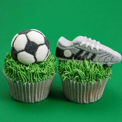 Decoração Bolas Futebol Marshmallow 12 Unidades