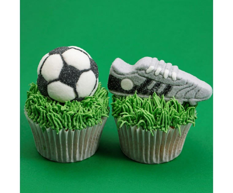 Decoração Bolas Futebol Marshmallow 12 Unidades
