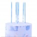 Conj. 6 Velas Altas Azuis Marmoreadas Conj. 6 Velas Altas Azuis Marmoreadas