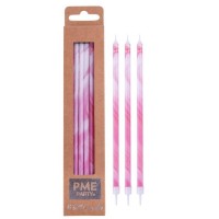 Conj. 6 Velas Altas Marmoreadas