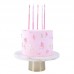 Conj. 6 Velas Altas Marmoreadas