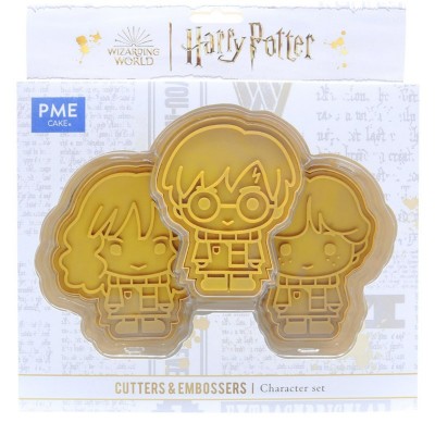 Set 3 Cortadores e Marcadores Harry Potter, Ron & Hermione