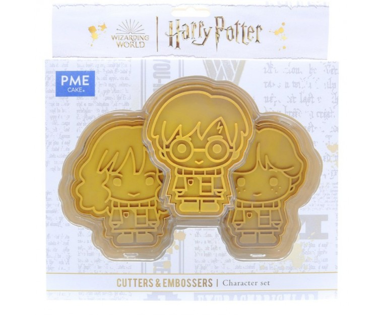 Set 3 Cortadores e Marcadores Harry Potter, Ron & Hermione