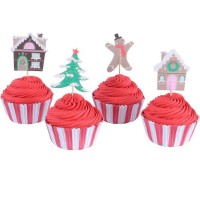 Kit Decoração 24 Cup Cakes Vila Natal