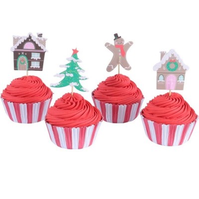 Kit Decoração 24 Cup Cakes Vila Natal