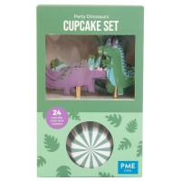 Kit Decoração 24 Cup Cakes Festa Dinossauros