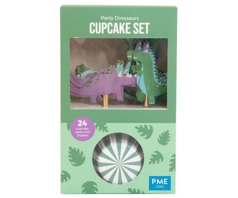 Kit Decoração 24 Cup Cakes Festa Dinossauros