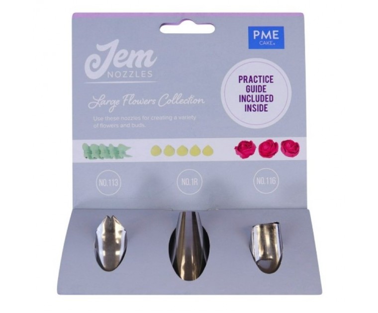 Pack 3 Bicos de Decoração Grandes p/ Cup Cakes e Bolos