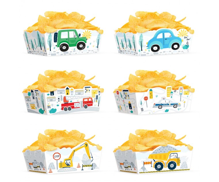 Caixa de batatas fritas Carros