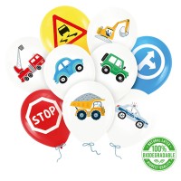 Conj. 12 Balóes Carros e Meios de Transportes