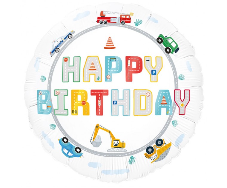 Balão Happy Birthday Carros