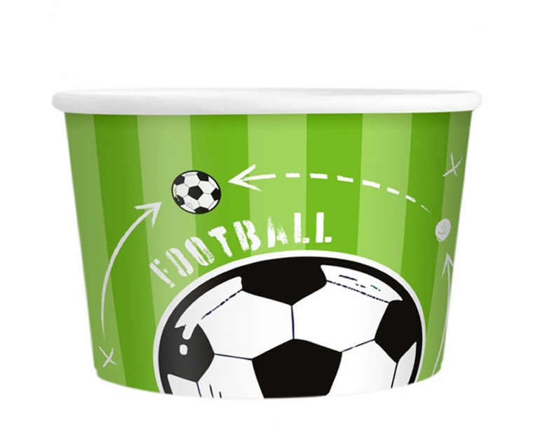 6 Taças de Gelado e Sobremesa Futebol 