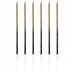 6 velas pretas e douradas com glitter