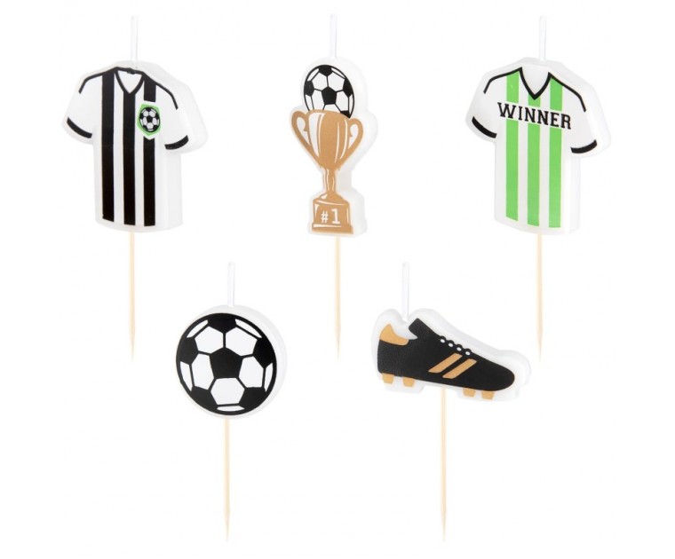 Conj. 5 Velas Futebol