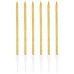 6 Velas douradas com glitter 6 Velas douradas com glitter