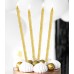 6 Velas douradas com glitter 6 Velas douradas com glitter