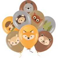 Conj. de 8 balões Amigos da Floresta