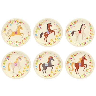 6 Pratos Cavalos 