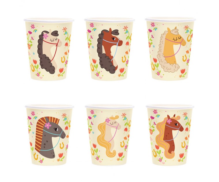 6 Copos Cavalos 