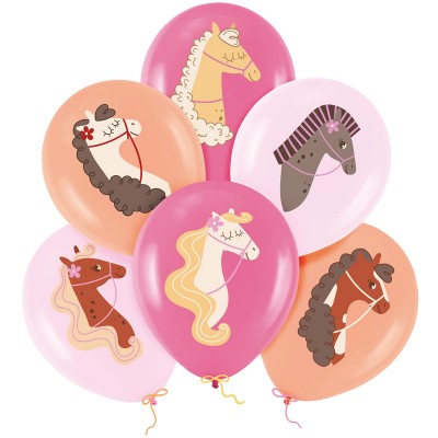 6 Balões Cavalos 