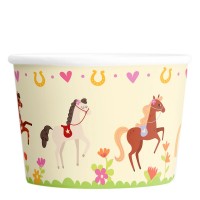 6 Taças Gelado Cavalos 