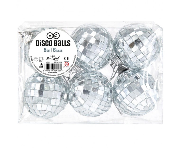 Conj. 6 Bolas Espelho 5 cms