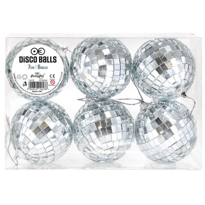Conj. 6 Bolas Espelho 7 cms Conj. 6 Bolas Espelho 7 cms