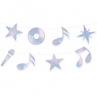 Silver Disco Garland 110cm